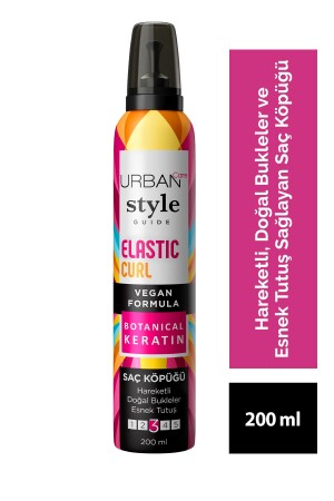 Style Guide Elastic Curl Doğal Görünüm Sağlayan Saç Köpüğü-esnek Tutuş-vegan -200 ml - 1