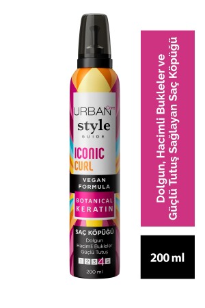 Style Guide Iconic Curl Hacimli Bukleler Sağlayan Saç Köpüğü-güçlü Tutuş-vegan-200 ml - 1