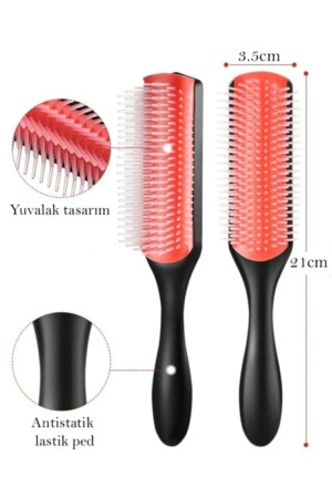 Styling Brush- 9 Sıra Şekillendirme Fırçası- ( Curly Girl ) Kıvırcık Kız Metodu Fırçası - 1