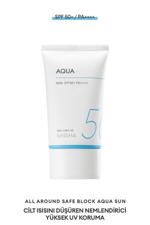 مادة منخفضة التسمم من المياه 50 مل كل مكان بلاك آمن Aqua Sun Gel Spf50+/PA++++ - Missha