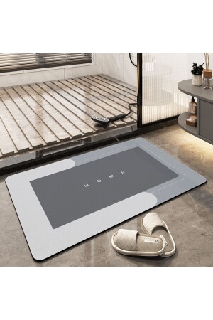 Su Emici Paspas Şık Tasarım Abdest Paspası Kaymaz Taban Diyatom 40*60 Cm Kare Paspas - Canderel