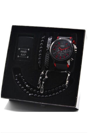 Su Geçirmez Erkek Kol Saati Çakmak Tesbih Ve Bileklik Set goldtekliseti - wesscollection