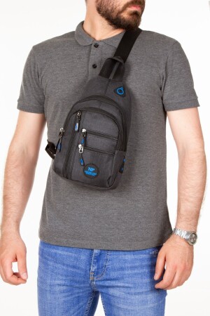 Su Geçirmez Keten Kulaklı Ve Usb Çıkışlı Bel Omuz Çantası Body Bag Freebag (19X29CM) zeyn2033 - 1