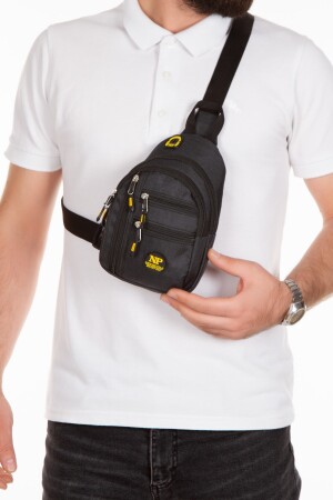 Su Geçirmez Keten Kumaş Kulaklı Ve Usb Çıkışlı Mini Boy Bel Çantası Göğüs Çanta Bodybag - 2