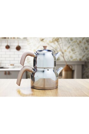 MNZ-Sude Family Size Steel Teapot Set PPTSDCYDNLK100 - Papatyam
