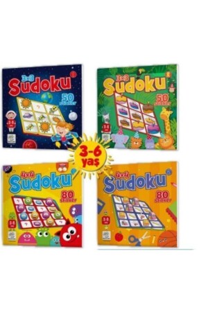 Sudoku-Set mit Aufklebern für Kinder im Alter von 3–6 Jahren - 1