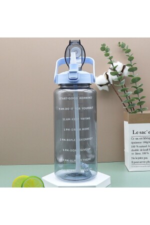 Suhvee 2 L motivierende Wasserflasche mit Strohhalm, Tritan-Gym-Wasserflasche, Gym-Wasserflasche - 4