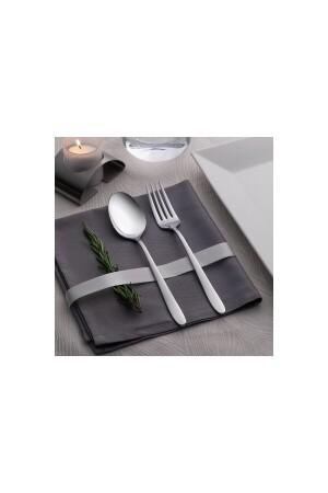 MNZ-Sultan Plain 60 Piece Fork Spoon Set SULTAN60P - Nehir