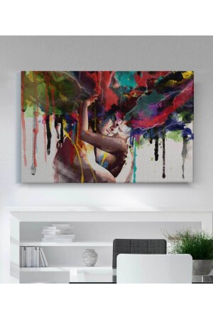 Suluboya Görünümlü Çift Kanvas Tablo ugtcR105 - VeraStore