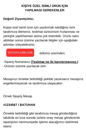 Suluk & Matara Otomatik Kapaklı - Kişiye Özel Isim Baskılı - Mavi - 3