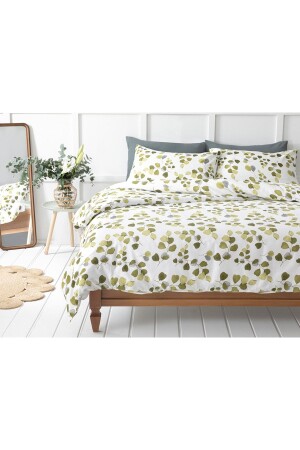 Summer Ivy Krep King Size Nevresim Takımı 240x220 Cm Yeşil 10031458 - English Home