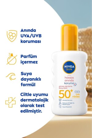 Sun Anında Koruma Güneş Spreyi 200ml- Spf50- Güneş Alerjisine Karşı Etkili- Hassas Ciltler - 4