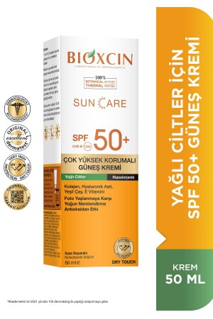 Sun Care Çok Yüksek Korumalı Yağlı Ciltler Için Güneş Kremi Spf 50 50 ml - Kolajen Dry Touch - 2