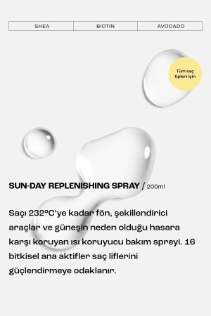 Sun Day Isıya Karşı Koruyucu Replenishing Saç Bakım Spreyi 200ml - 3