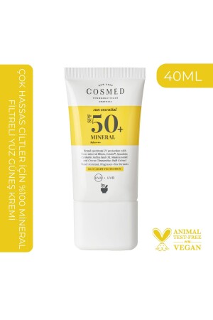 Sun Essential Mineral Spf50 Çok Hassas Ciltler Için %100 Mineral Filtreli Yüz Güneş Kremi 50 ml - 2