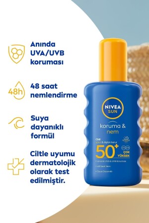 SUN Güneş Koruyucu Sprey SPF50 200ml- Karoten Bronzlaştırıcı Güneş Yağı 200ml- İkili Yaz Seti - 4