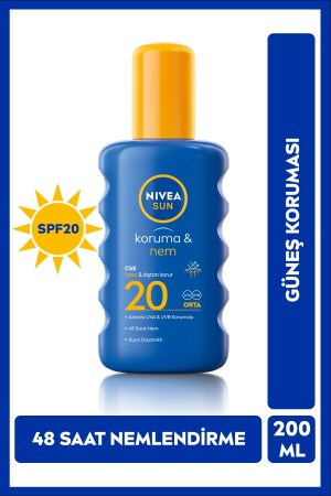 SUN Güneş Koruyucu Vücut Spreyi- SPF20- Anında Koruma- 48 Saat Nemlendirici - 2