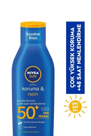 Sun SPF 50+ Reisegröße Schutz & Feuchtigkeit Sonnencreme 100 ml, sehr hoher Sonnenschutz 40059884 - NIVEA