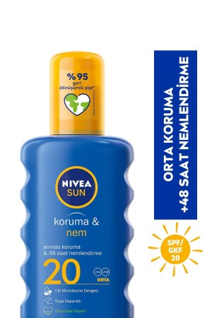 Sun Sunscreen Spf20 Sonnenschutz und 48 feuchtigkeitsspendendes 200-ml-Spray, sofortiger UVA-UVB-Schutz 4005900253606 - 1