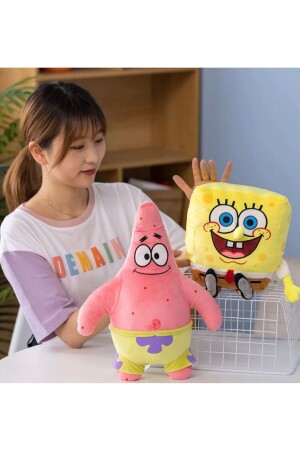 Sünger bob karepantolon ve patrick ikili set peluş sünger bob - Bc