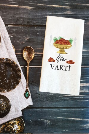 Sunum Peçetesi Iftar Vakti Yazılı Ramazan Konuşan Kağıt Peçete - 1