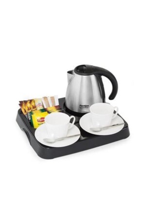 Präsentationstablett-Hoteltyp Wasserkocher-Untersetzer Professionelles Catering-Tablett/Tee-Kaffee-Zucker/LONGWAY SISTER MIT Tassenfach - Genel Markalar