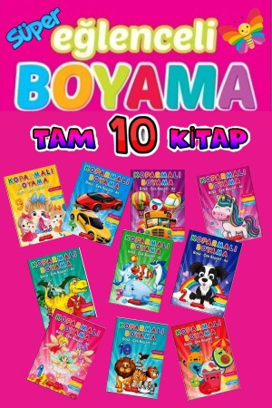 Süper Eğlenceli Boyama Seti 10 Kitap - 2