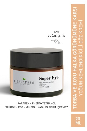 Super Eye Koyu Halka Ve Kırışıklık Karşıtı Kolajen - C Vitamini Nemlendirici Göz Çevresi Kremi - Herbaderm