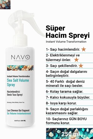 Süper Hacim Spreyi 250 ml - Hacim Ve Dolgunluk Verici Deniz Tuzu Volu Sprey - 1