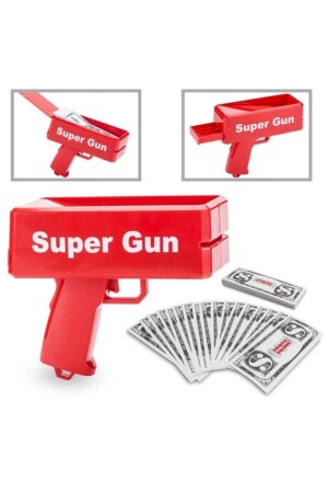 Super Money Gun Para Saçma Tabancası Kırmızı - 1