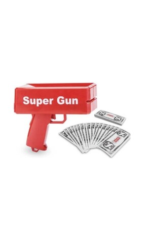 Super Money Gun Para Saçma Tabancası - Kırmızı Para makinesi - 4