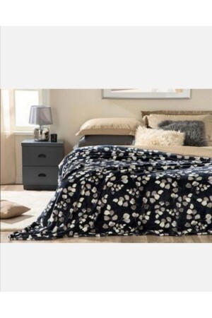 مـنـز-خريف الـمـنـزـل المطبوعة (Super Soft Double Blanket) 200 × 220 سم سوداء - English Home