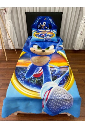 Super Sonic Bettbezug GESCHENK Kissenbezug Igel Dünner dekorativer Wabenstoff - 2