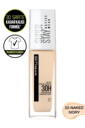 Super Stay Active Wear 30h Foundation 02 Naked Ivory - 2