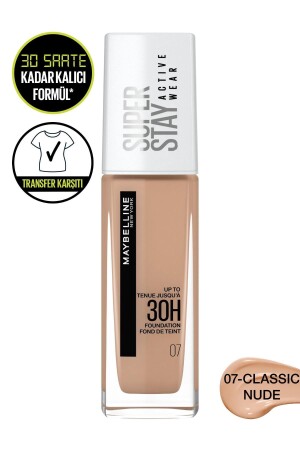 Super Stay Active Wear 30h Foundation 07 Classic Nude - 2