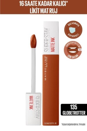 Super Stay Matte Ink City Edition Likit Mat Ruj - 135 Globe-trotter - Maybelline New York