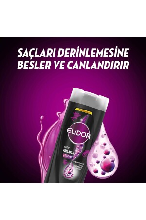 Superblend Saç Bakım Şampuanı Esmer Parlaklık E Vitamini Chia Tohumu Yağı Melanin 400 ml X3 - 4