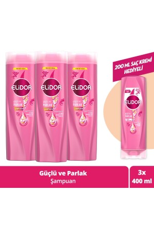 Superblend Saç Bakım Şampuanı Güçlü Ve Parlak 400 ml X3 - Elidor