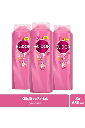 Superblend Saç Bakım Şampuanı Güçlü Ve Parlak E Vitamini Makademya Yağı Kolajen 650 ml X3 - Elidor