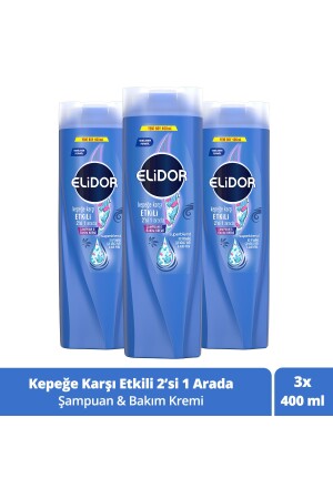 Superblend Şampuan Ve Bakım Kremi Kepeğe Karşı Etkili 2'si 1 Arada 400 ml X3 Adet - Elidor
