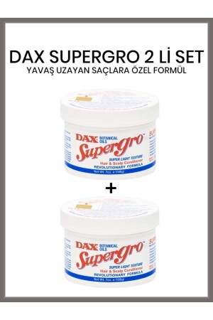 Supergro 198 G - Yavaş Uzayan Saçlara Özel Saç Bakım Yağı X 2'li Set 8681153190941 - Dax