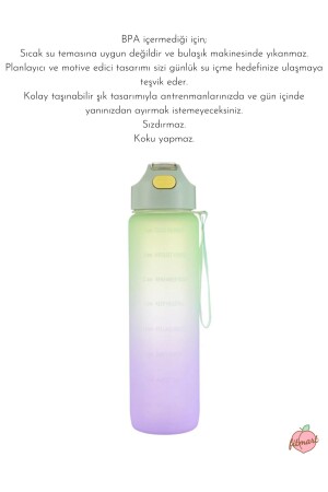 „Superior 1“ – 1 Liter motivierende Tritan-Wasserflasche, Sportwasserflasche – BPA-frei - 3