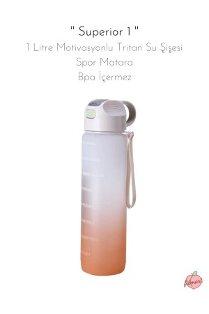 „Superior 1“ – 1 Liter motivierende Tritan-Wasserflasche, Sportwasserflasche – BPA-frei - 1