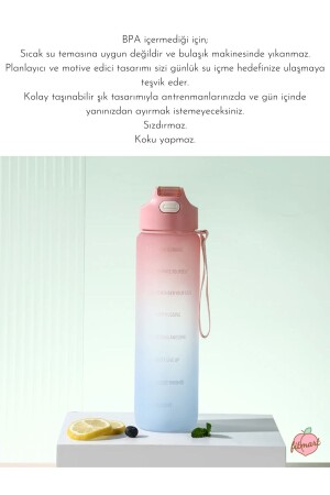 '' Superior 1 '' - 1 Litre Motivasyonlu Tritan Su Şişesi Spor Matara - Bpa Içermez - 3