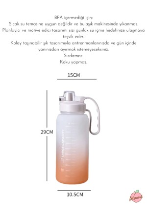 „Superior 2“ 2 Liter motivierende Tritan-Wasserflasche mit hohem Fassungsvermögen, Sportwasserflasche – BPA-frei - 3