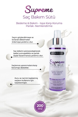 Supreme Saç Bakım Sütü 200 ml Önleyen Yumuşak Saçlar - 4