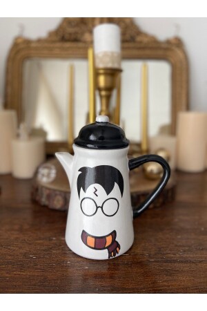 جنجر صناعي يدوي من السيراميك مع غطاء - نظارات هاري بوتر SURAHI212 - Handmadesign