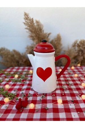 جنجر سيراميكي مصنع يدويا مع غطاء و قلب SURAHI25 - Handmadesign