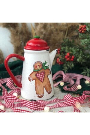 جنجر من السيراميك المصنوعة يدويا مع غطاء كوكي رجل الخبز الزنجبيل SURAHI29 - Handmadesign