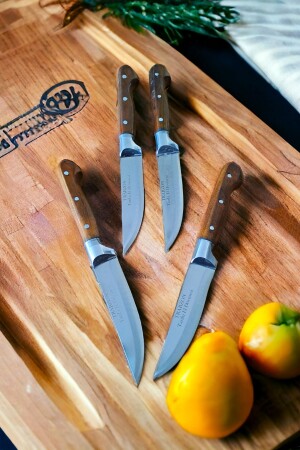 Sürmene Küchen-Gemüse-Fleisch-Brotmesser-Set, 4-teiliges Mitgift-Set, Holzgriff aus Walnussholz, 22 cm - 4